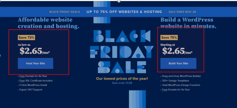 Bluehost Black Friday 2021 – Grab 75% Discount on your Hosting