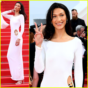 Bella Hadid Wears 26-Year-Old Vintage White Dress at Cannes 2022