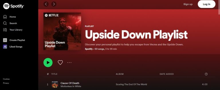Spotify Upside Down Playlist: Find Which Song Will Save You From Vecna