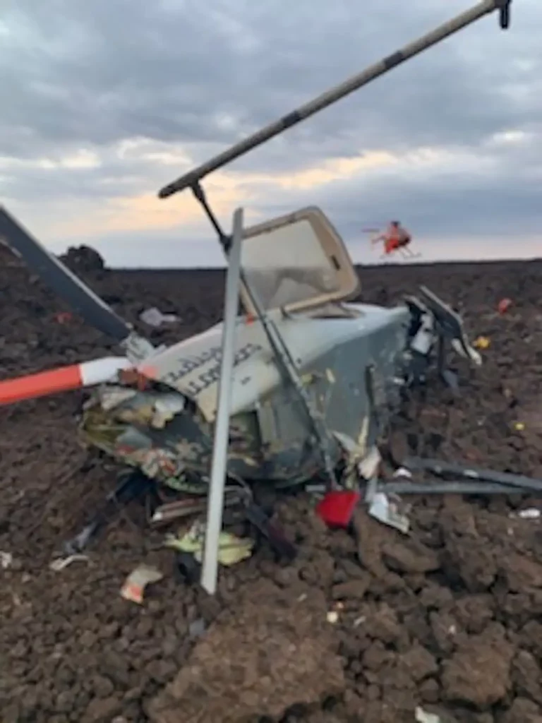 Helicopter Carrying 6 Passengers Crashed in Hawaii Lava Fields, Leaving 2 Passengers Seriously Injured