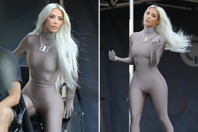 Kim Kardashian Shows Off 21 Pound Weight Loss in a Skin-Tight Bodysuit