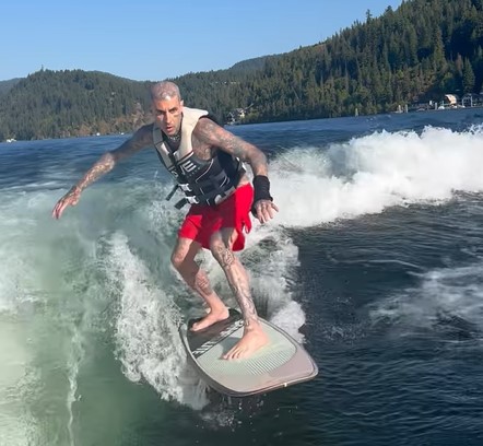 Travis Barker Seen Enjoying Surfing in New Video After Hospitalization Scare Last Month