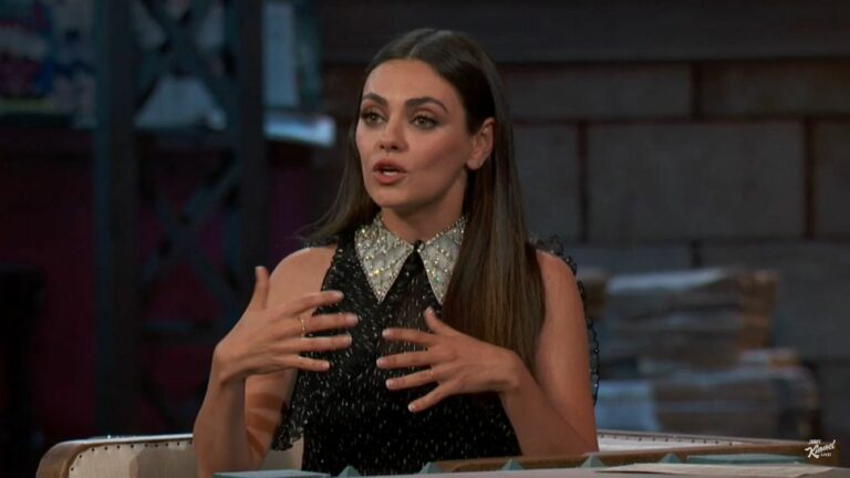 Mila Kunis Suffers Wardrobe Malfunction On ‘jimmy Kimmel Live Wears Publicists Bra Arf Point