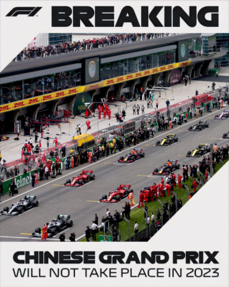 Chinese GP Scrapped From 2023 Formula 1 Season